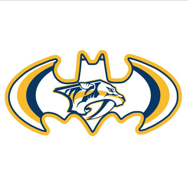 Nashville Predators Batman Logo iron on heat transfer